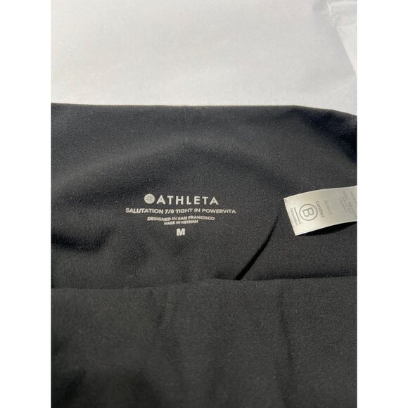 Athleta Salutation 7/8 Tight In Powervita Black M With Pockets - Picture 4 of 8